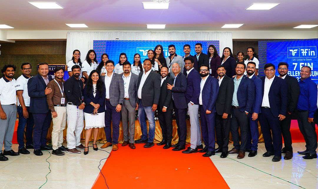 The full 7Fin team gathered together at the close of the Excellence Summit 2026 in Hyderabad